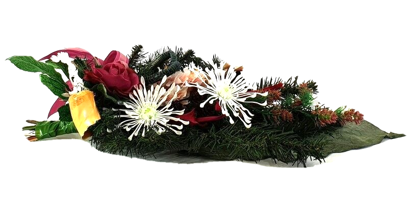 Grabschmuck Trockenblumen Seide Mix Rosa Weiß Natur Naturmaterial Exoten Strauß
