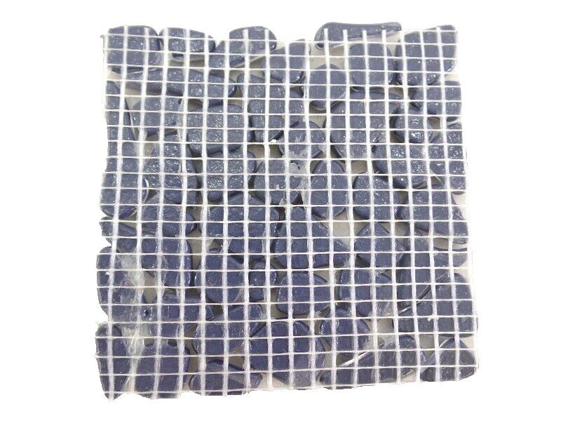 BORDÜRE Glasmosaik Polygonal Soft Glas Grau Novara 1 x Quadrat glatt glänzend