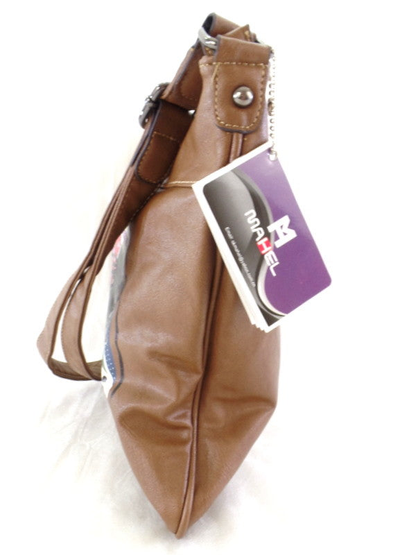 Mahel Schultertasche Braun Turnschuhmotiv Sneaker Umhängetasche Tasche
