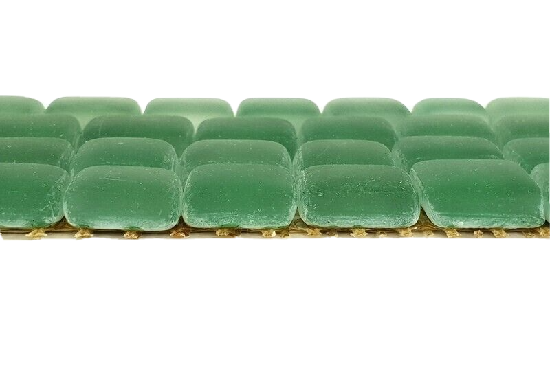 Glasmosaik grün matt Borde 1 Streifen unregelmäßig Glas Mosaik Diy Basteln Deko