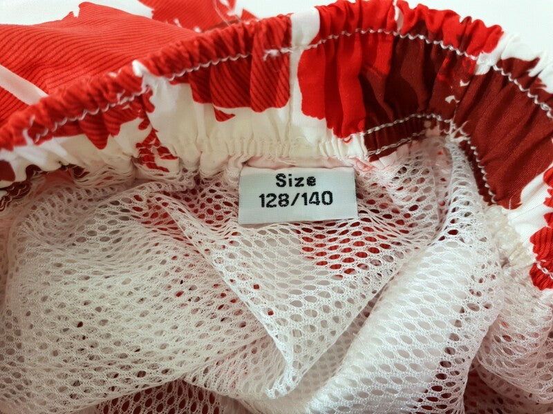 Badehosen Kinder 3 für 2 Badeshorts 128 - 140 Hibiskus Shorts geblümt Kinder