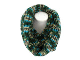 SCHAL RUNDSCHAL Blau Grau Grün Loop Wickelschal gestrickt Tricote Main