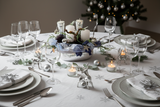 CASA - POADOR WEIHNACHTSGESTECK künstliche Tanne Silber Grau Teelichter Kerze