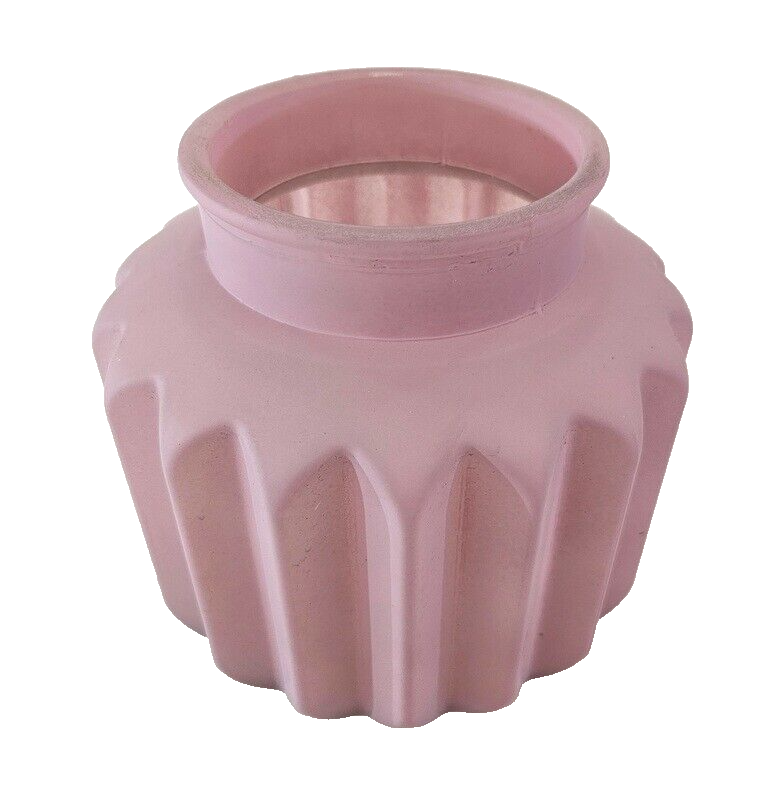 Glasvase altrosa rund Zick Zack Muster Petra Schnittblumen Blumen 18 H Geschenk