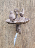 VOGELTRÄNKE FUTTERSCHALE Guss Haken Vogelbad Gartendeko Vogelbad Geschenk