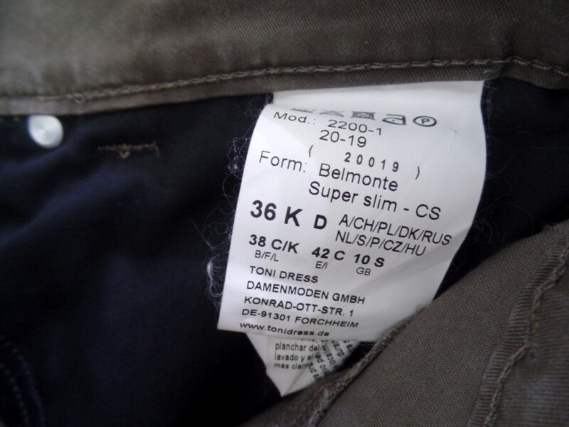 Toni dress Sport Hose Größe 36 K Kaki Belmonte Super Slim- CS kurz short