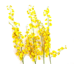 Künstliche Seidenblumen Orchideen Gelb 4 Zweige 100 cm  Dekoration Top !