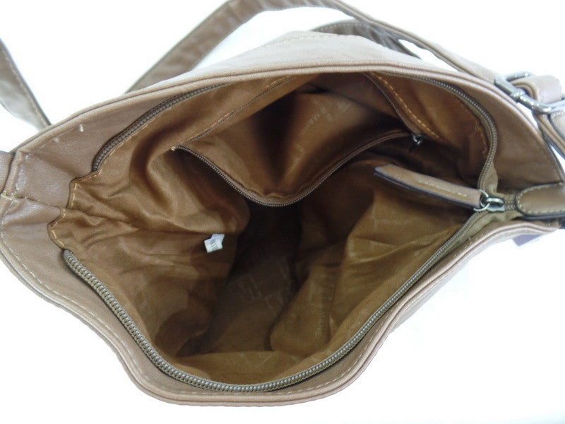 Mahel Schultertasche Braun Turnschuhmotiv Sneaker Umhängetasche Tasche