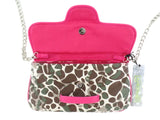 UMHÄNGETASCHE SPOOKY GIRL ROSA Umhängetasche mit Leopardenmuster Schultertasche