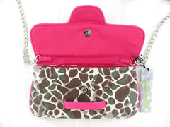 Spooky Girl Umhängetasche Rosa mit Leopardenmuster Schultertasche