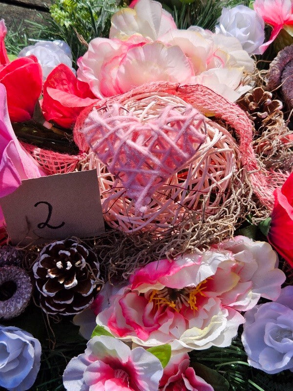Casa - Poador Grabschmuck Rosa Exoten künstlich Totensonntag Friedhof