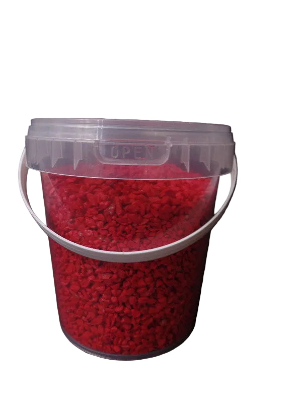 DEKOGRANULAT STEINE ROT Rotesteine 1 x 500 g Dose Körnung 2 -3 mm Deko