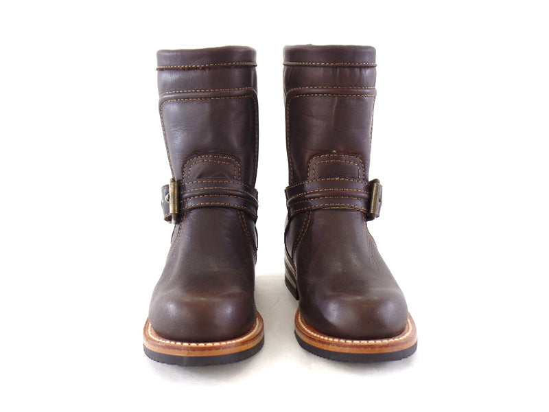 Westernstiefelette Arbeits Cowboyboot 35 UK 2 USA 4 Braun Schnalle Leder Mexico
