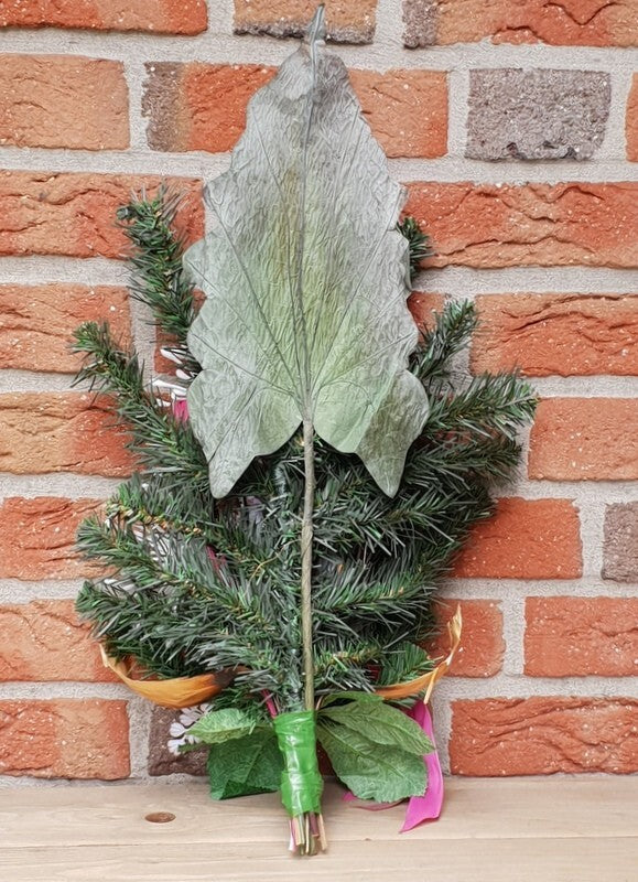 Grabschmuck Trockenblumen Seide Mix Rosa Weiß Natur Naturmaterial Exoten Strauß