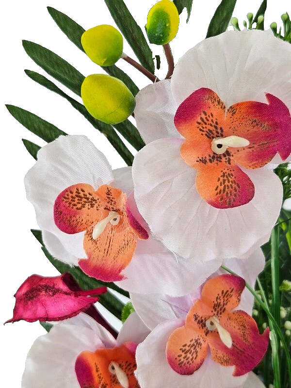 Casa-Poador Gesteck Orchidee Phalenopsis Kunstblumen Rosa künstliche  Geschenk