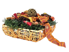 Casa-Poador Weihnachtsgesteck künstliche Accessoires Sterne Zapfen Tanne Kugeln