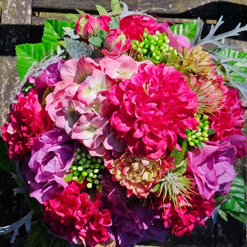 Glasvase altrosa rund Zick Zack Muster Petra Schnittblumen Blumen 18 H Geschenk