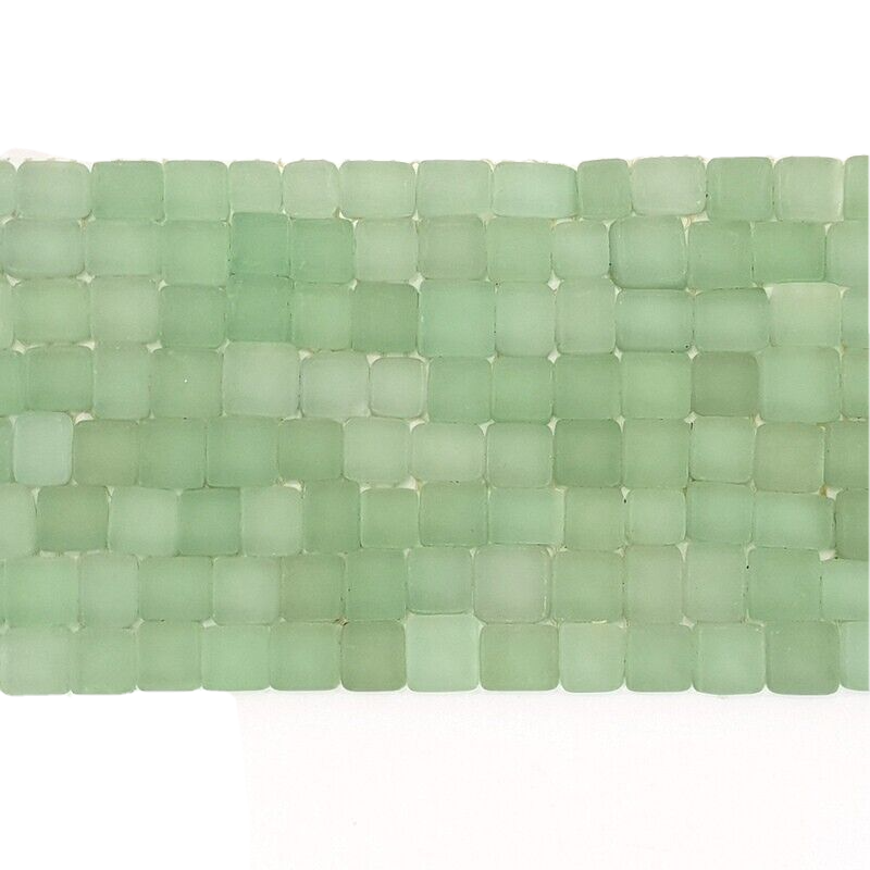 Mosaiksteine Mix hellgrün matt Borde 1 Streifen unregelmäßig Glas DIYBasteln
