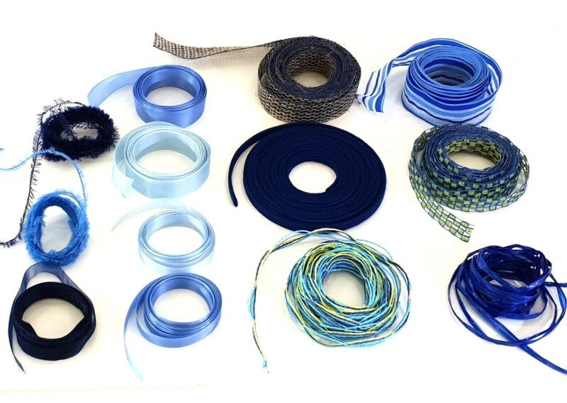 Geschenkband Schleifenband Deko Band Schleifen Bänder 13 x 5 Meter Blautöne DIY
