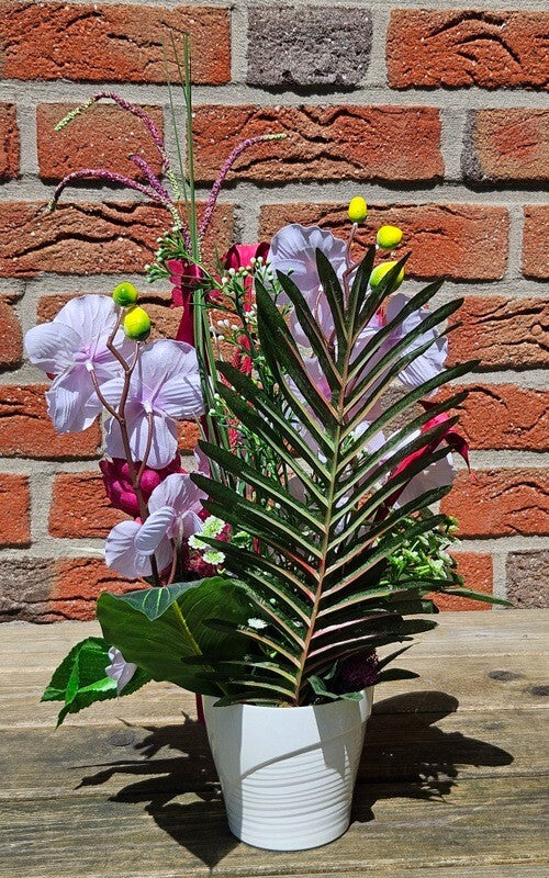 Casa-Poador Gesteck Orchidee Phalenopsis Kunstblumen Rosa künstliche  Geschenk