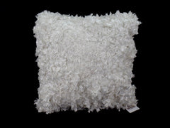 Kissen Weiß Langflor leicht glitzernd 40 cm x 40 cm Dutch Decor edel