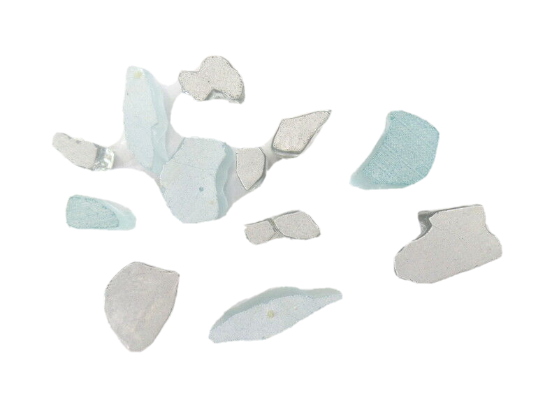 Mosaik Glas 650 g grau türkis glänzend matt unregelmäßig Crush Basteln Diy