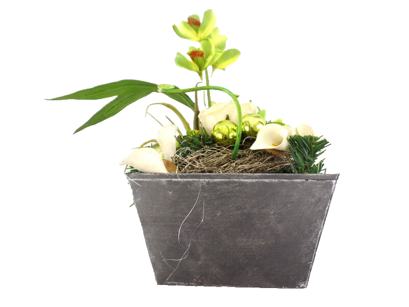 Casa-Poador Weihn.- Gesteck Orchidee Calla Rose Grün künstliche Accessoires Deko