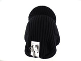 MÜTZE BEANIE SCHIRMMÜTZE Strick Schwarz 100% Polyacryl Highlight Company