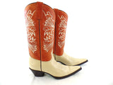 Westernstiefel 41 Hellbraun Beige Creme Cowboystiefel Echtledersohle spitz Lane