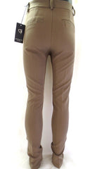 Hose Chic & Mit Kaki Größe M Bundfaltenhose Buisnesshose Italy