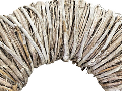 Kranz Türkranz Wand Kranz trocken Weiß gekalkt 30 cm Rebenkranz Natur Dekoration