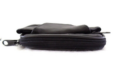 Bauchtasche Gürteltasche Freizeit Hüfttasche Schwarz Leder Gürteltasche