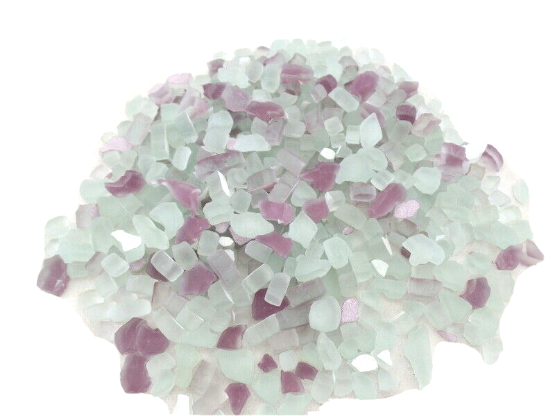 Mosaiksteine Crush Glas milchig Bourdaux matt 650 g 420 Steine unregelmäßig Mix