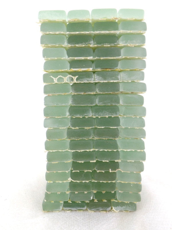BORDÜRE Glasmosaik hell Grün matt Glas Borde 18 x Quadrate 5 mm