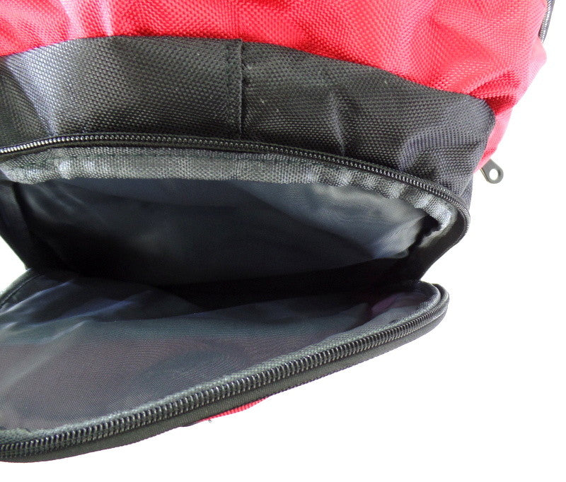Tapple Rucksack Rot Schwarz Laptopfach Schulrucksack Freizeit Schule