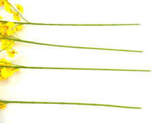 Künstliche Seidenblumen Orchideen Gelb 4 Zweige 100 cm  Dekoration Top !