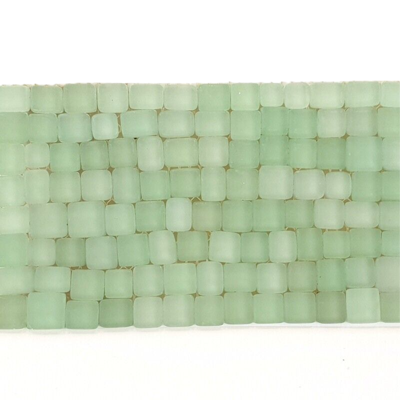 Mosaiksteine Mix hellgrün matt Borde 1 Streifen unregelmäßig Glas DIYBasteln