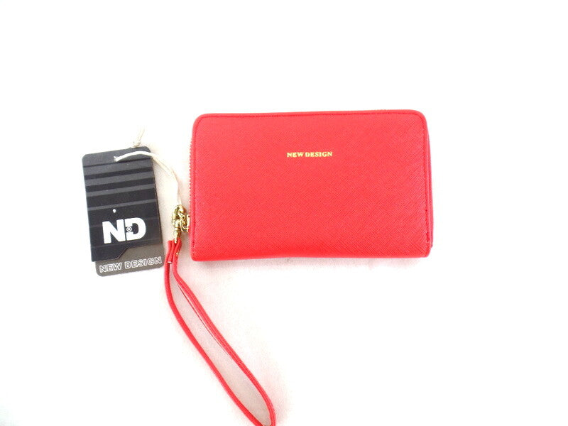 Geldbörse Portmonaie Wallet Rot Etui New Design Querformat Fee Anhänger