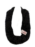 SCHAL RUNDSCHAL Schwarz Loop Wickelschal Schlauchschal gestrickt Polyester dick