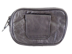 Bauchtasche Gürteltasche Freizeit Hüfttasche Schwarz Leder Gürteltasche