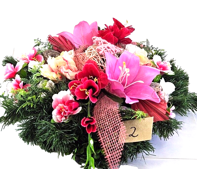 Casa - Poador Grabschmuck Rosa Exoten künstlich Totensonntag Friedhof