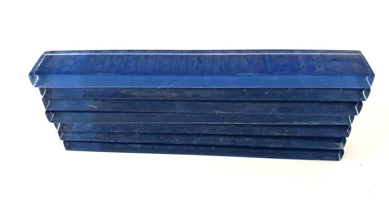 Glasmosaik Mosaikstäbchen Cobaltblau Blau 7 Stück glatt Glasstäbchen Bordüre