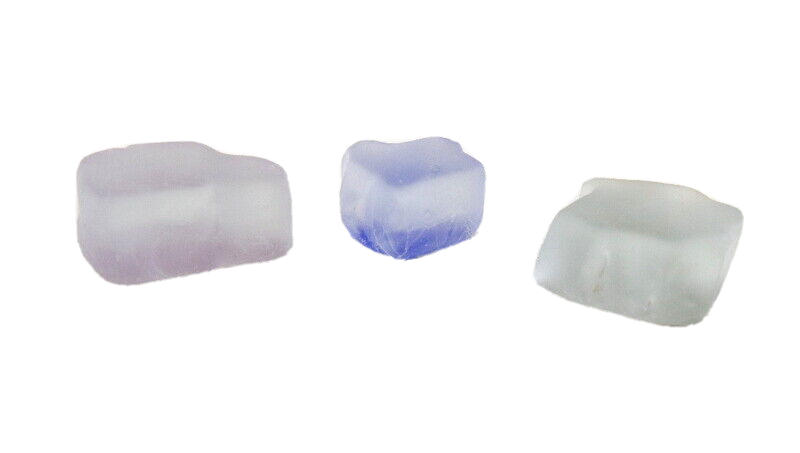 Mosaik Crush Glas matt 650g Grau Lila Blau unregelmäßig Mix Milchglas Steine DIY
