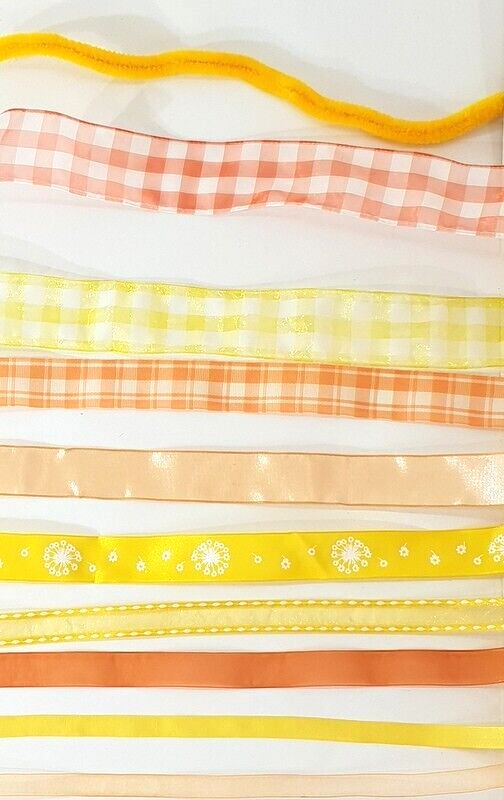 Geschenkband Schleifenband Deko Band Schleifen Bänder 10 x 5 Meter Gelbtöne DIY