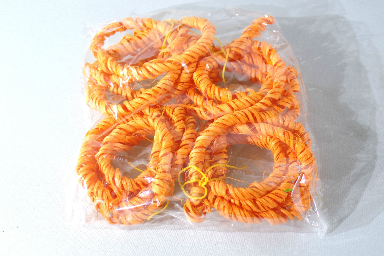 Band Orange Natur Kringel Kordel 1,10 L. 5 Packungen a 4 Stück Basteln Deko