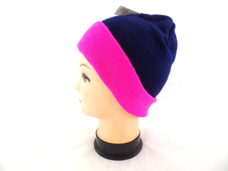 Mütze Wendemütze Weiß / Orange dunkelblau / Pink Acrylic als Varianten wählbar