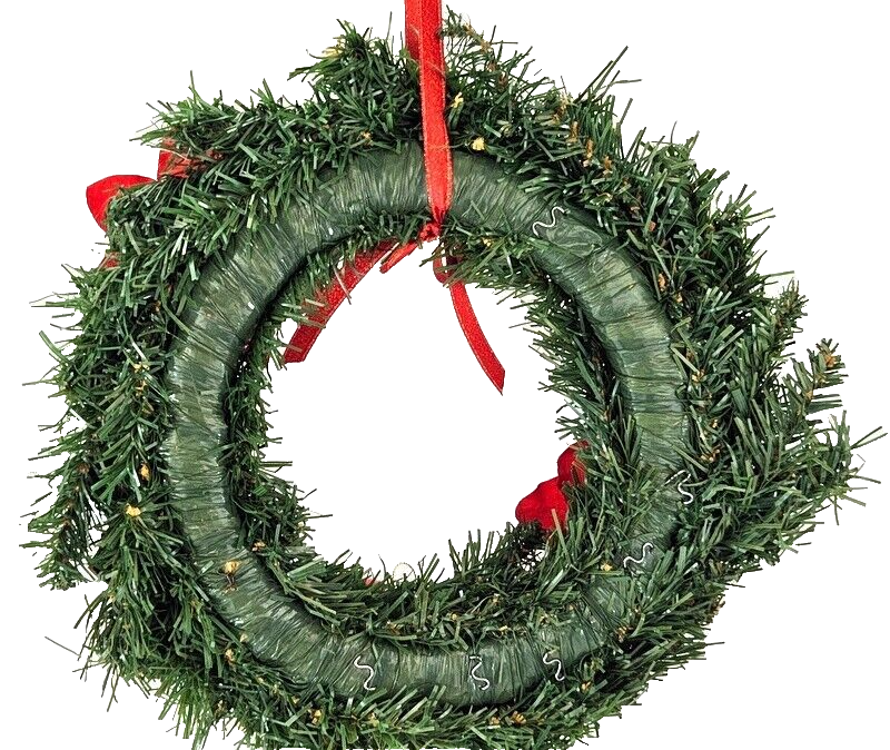 Kranz Türkranz Wandkranz Rot Gold künstliche Tanne 30 cm Weihnachtssterne Zapfen
