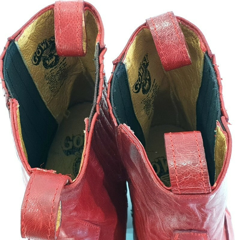 Westernstiefel 39 Rot Short Rojo Natural Rot Applikationen Leder spitz Go West