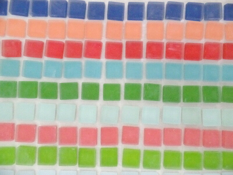 Casa-Poador Glasmosaik 171 Stück gefrostet 1700 g 9 Farben Mix bunt Mosaik