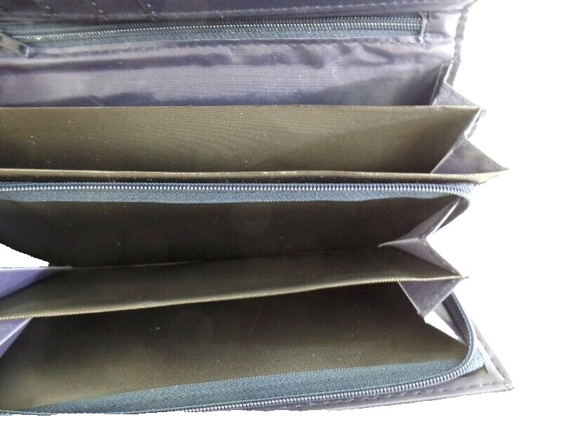 Geldbörse Sternmuster New Design Etui Jeansstoff Querformat Wallet Portmonaie